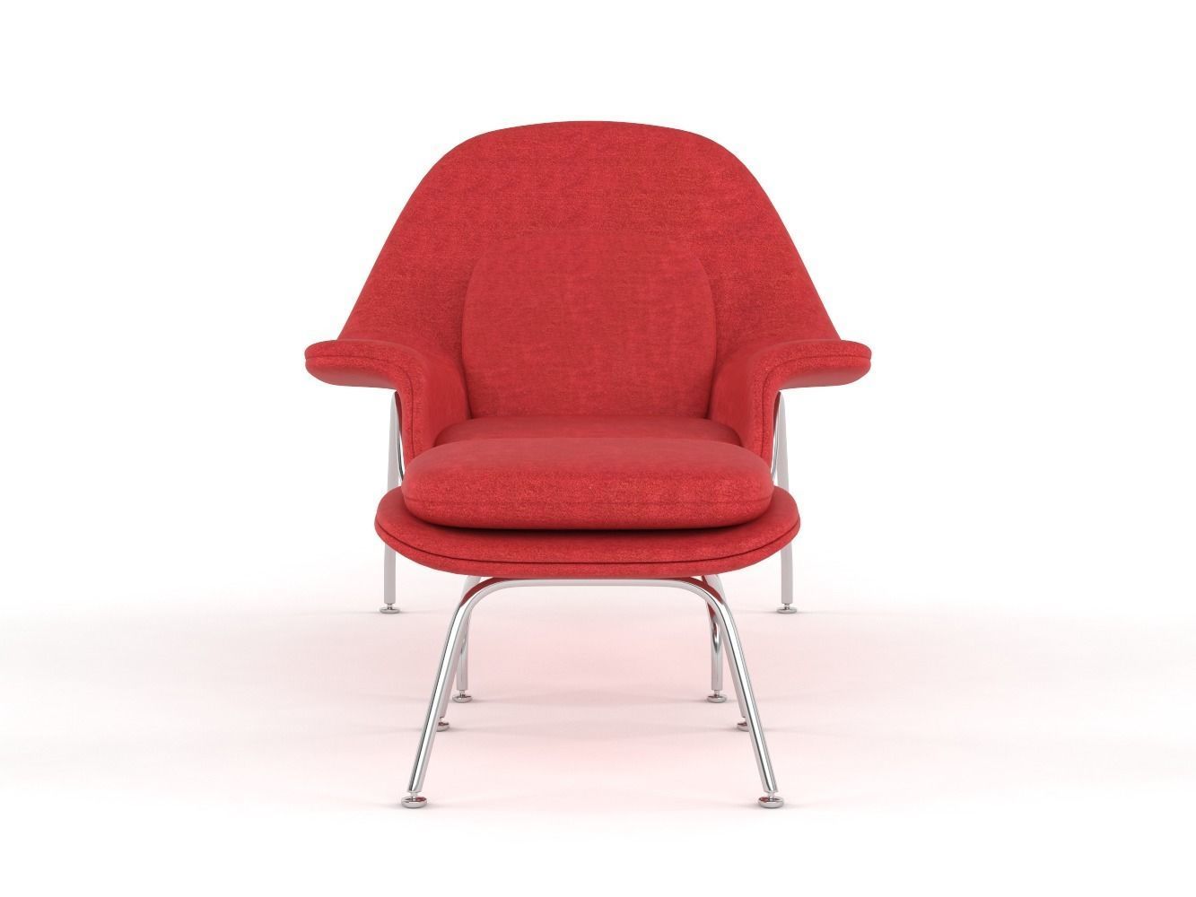 Womb Chair and Ottoman 3D model_3