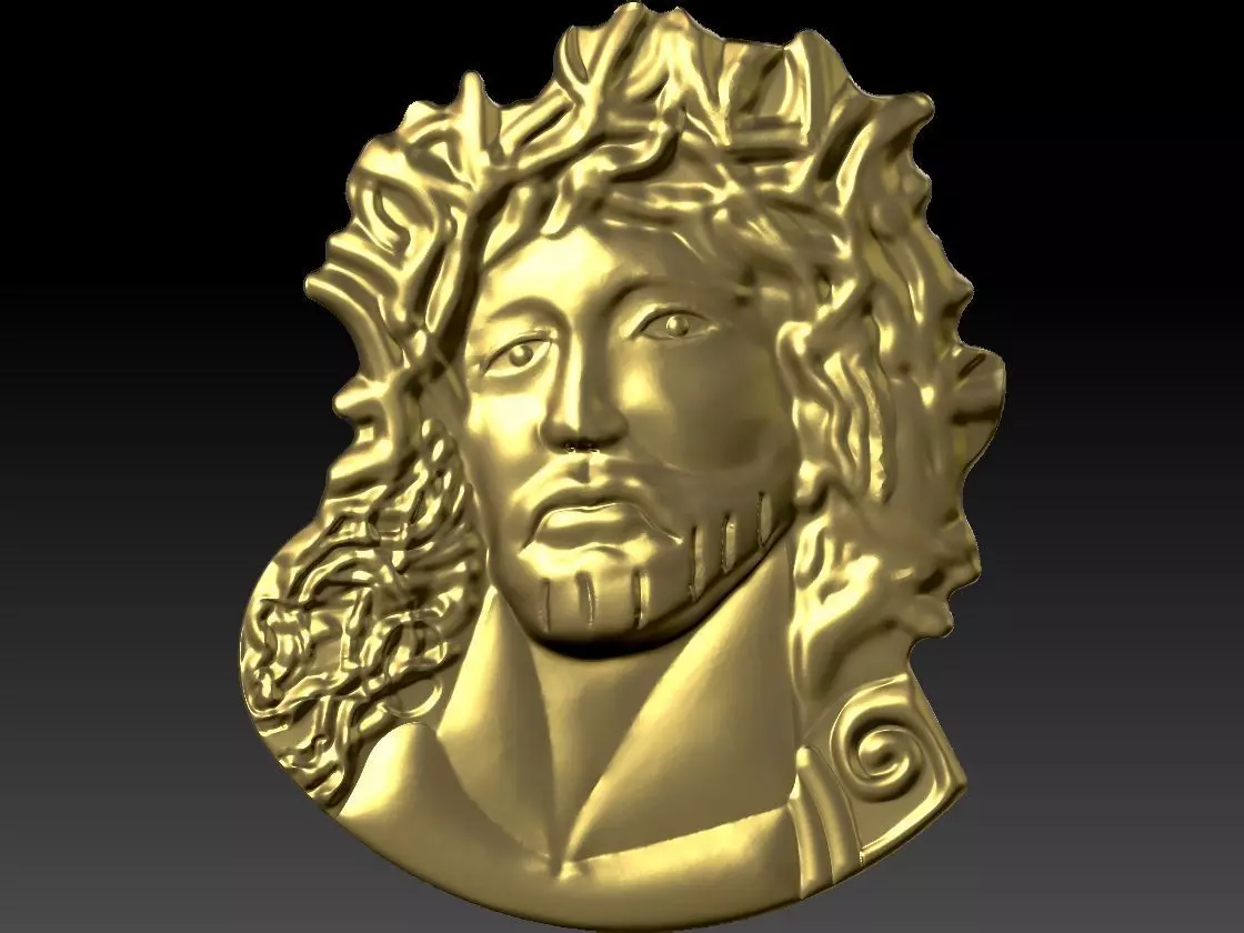 Jesus Head pendant 3D print model 3D print model