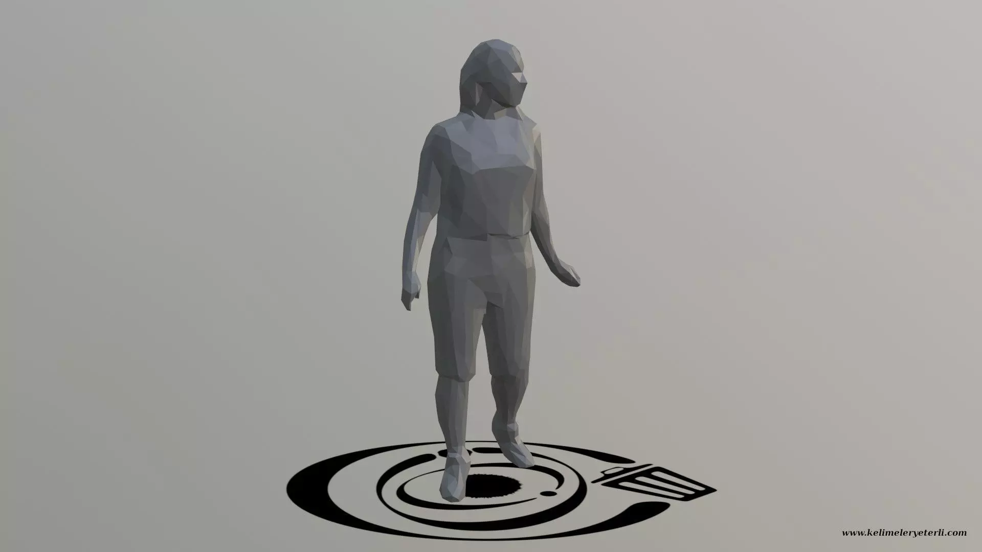 Human 074 LP R Low-poly 3D model_0