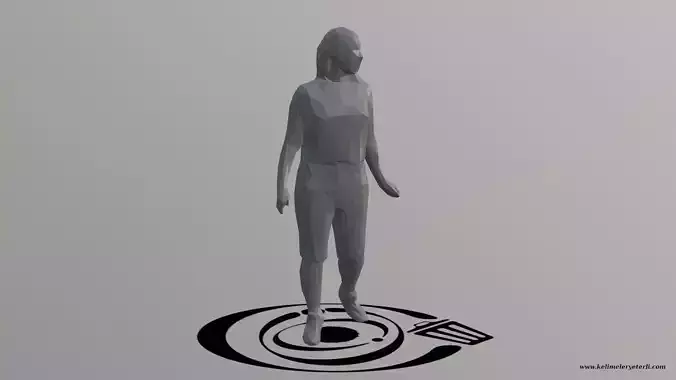 Human 074 LP R Low-poly 3D model