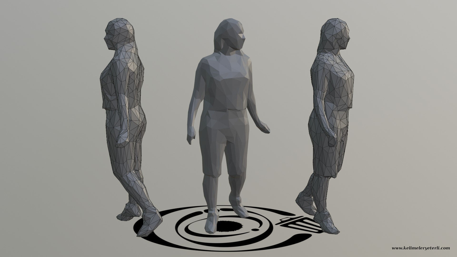 Human 074 LP R Low-poly 3D model_1