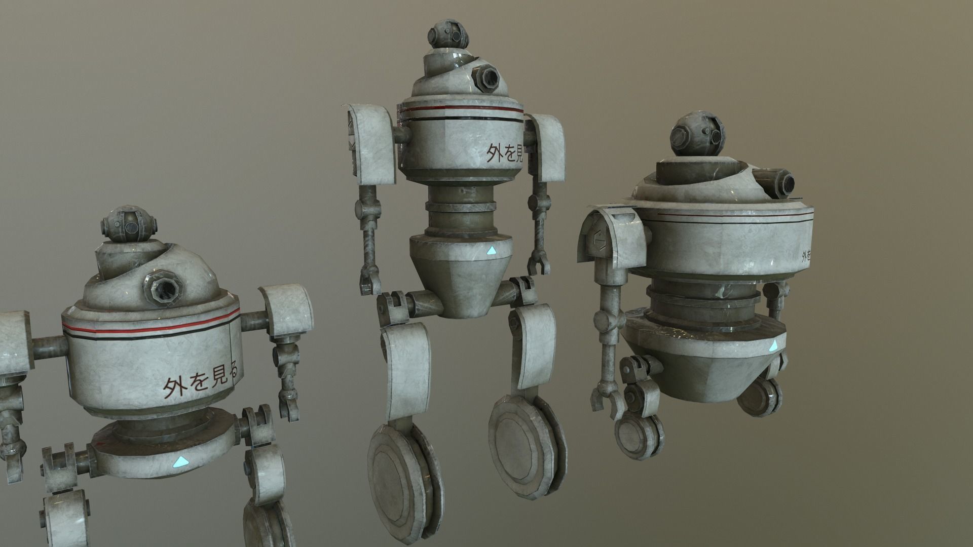 Observer 3 Robot Modelling Low-poly 3D model_10