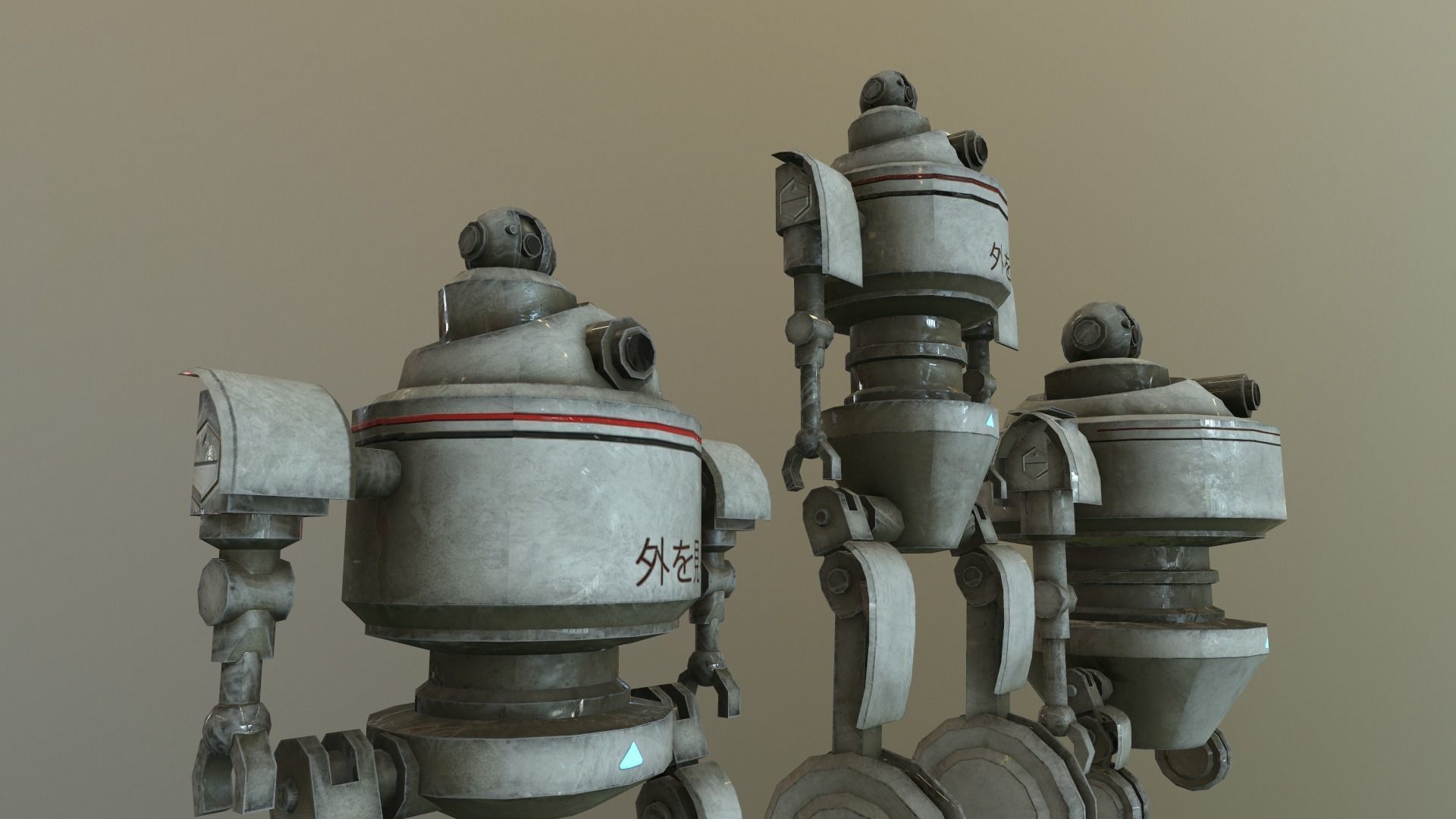 Observer 3 Robot Modelling Low-poly 3D model_11