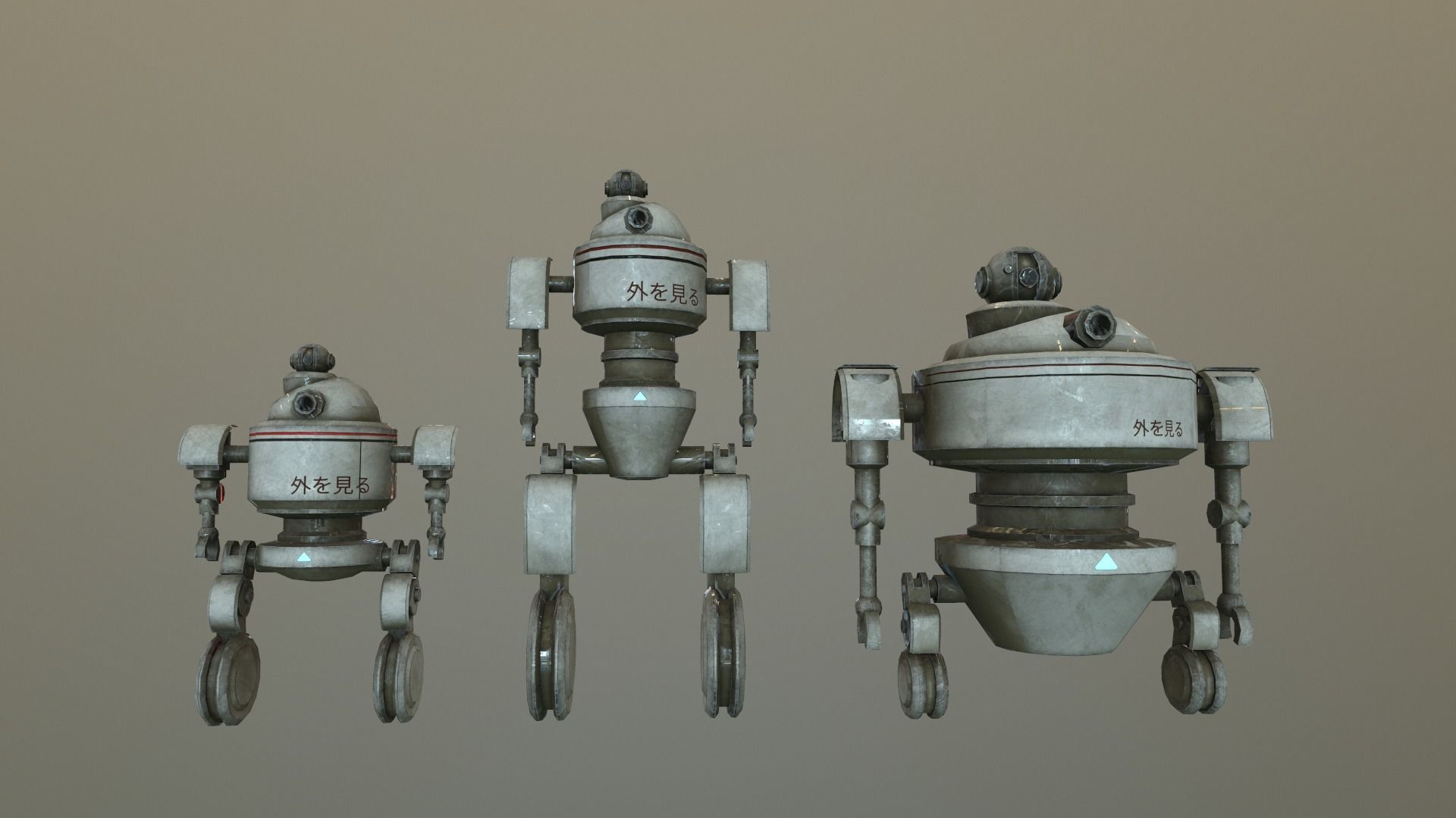 Observer 3 Robot Modelling Low-poly 3D model_15