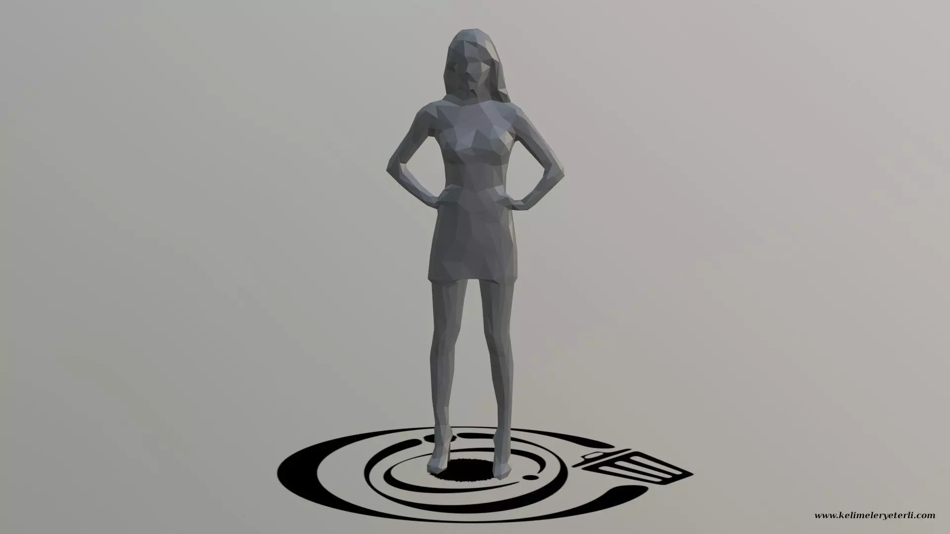Human 075 LP R Low-poly 3D model_0