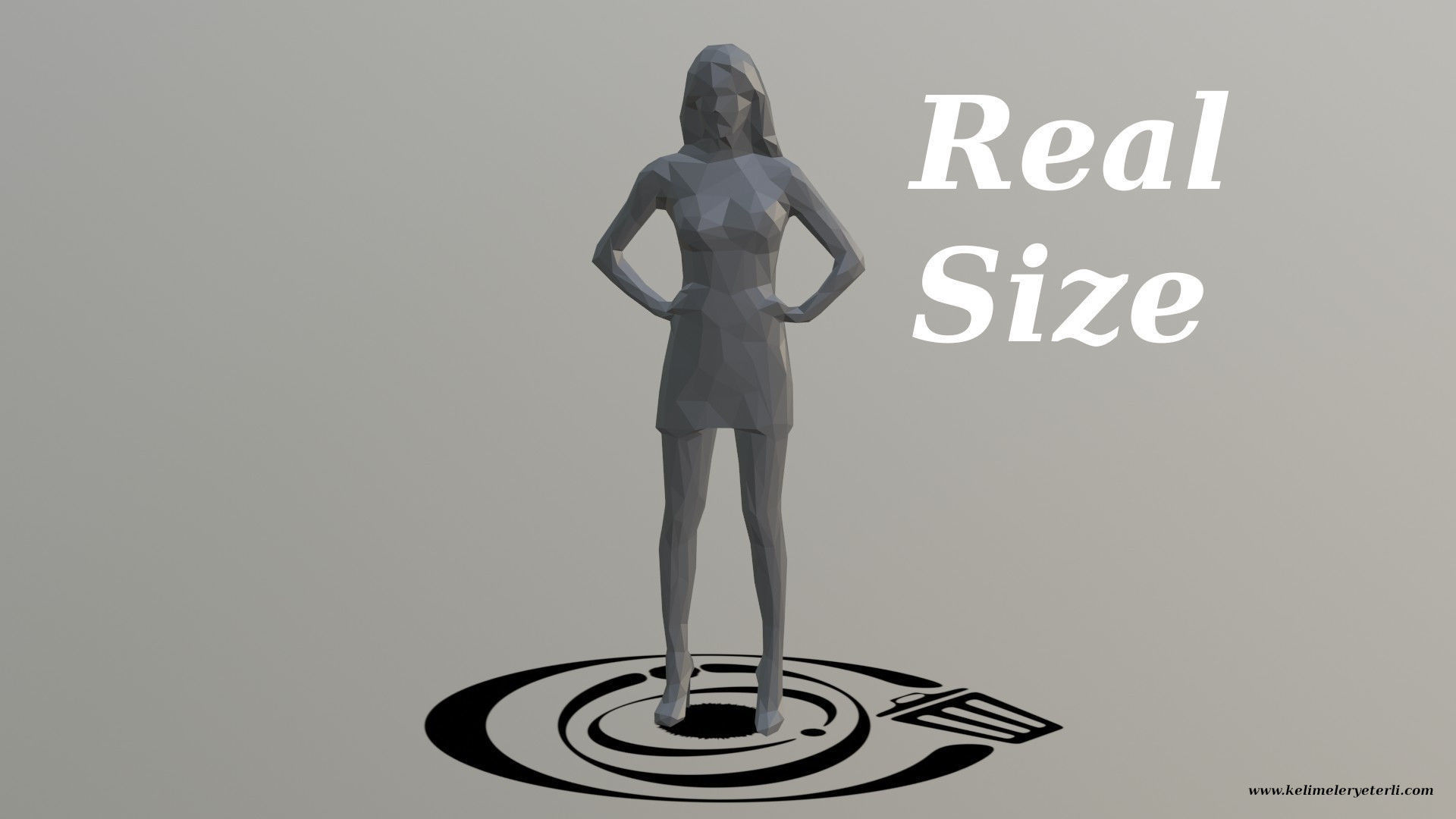 Human 075 LP R Low-poly 3D model_3