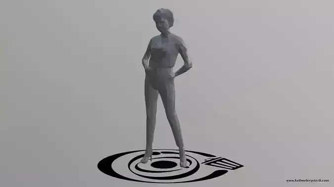 Human 076 LP R Low-poly 3D model
