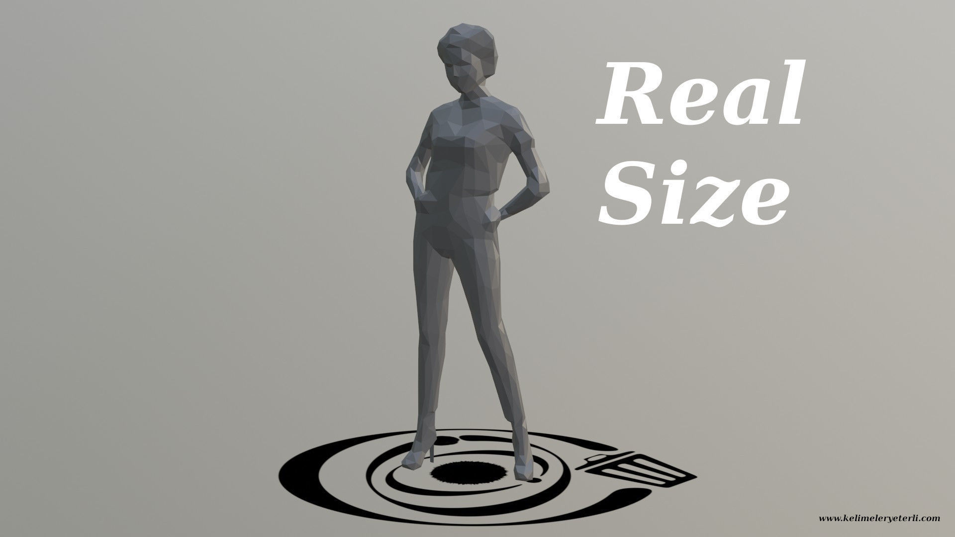 Human 076 LP R Low-poly 3D model_3