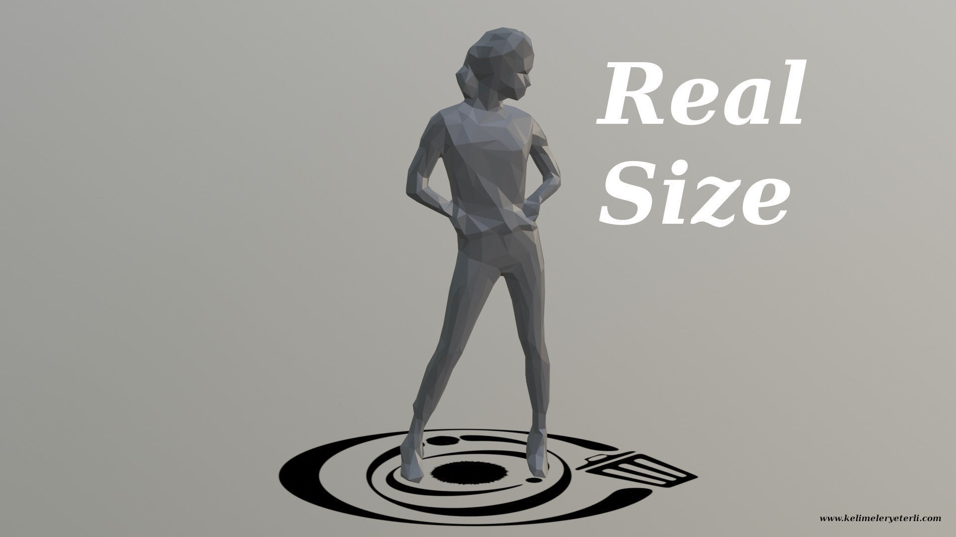 Human 077 LP R Low-poly 3D model_3