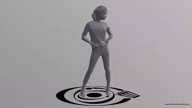Human 077 LP R Low-poly 3D model