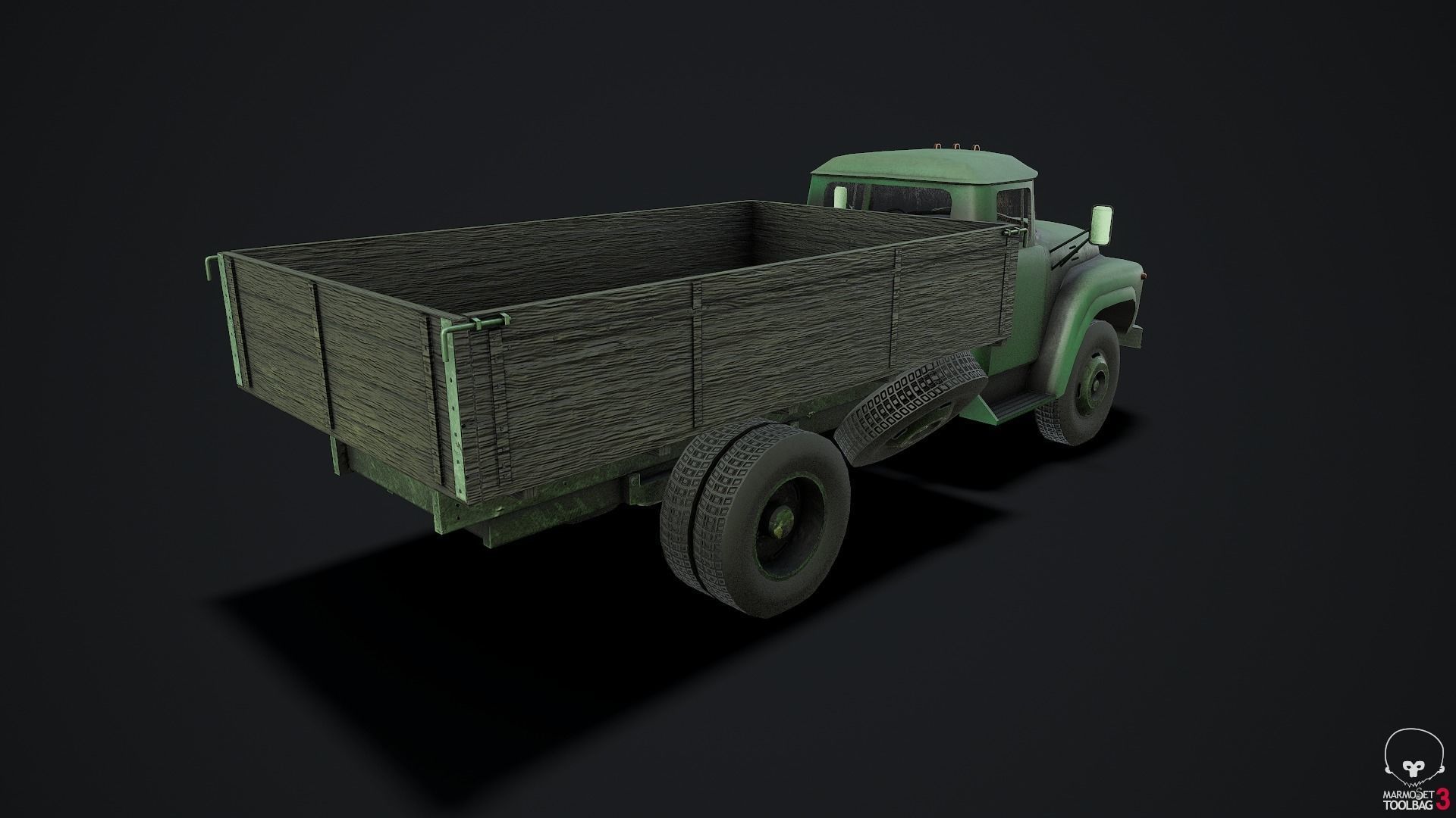 Gameready russian truck Low-poly 3D model_3
