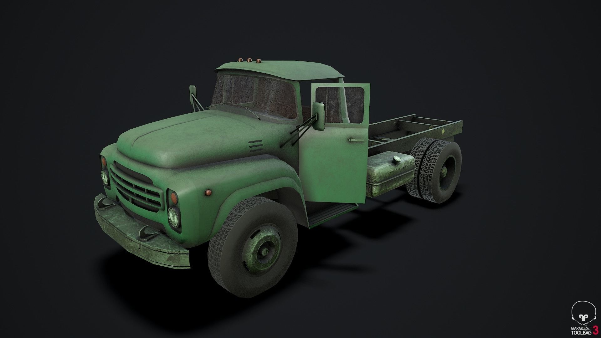 Gameready russian truck Low-poly 3D model_2