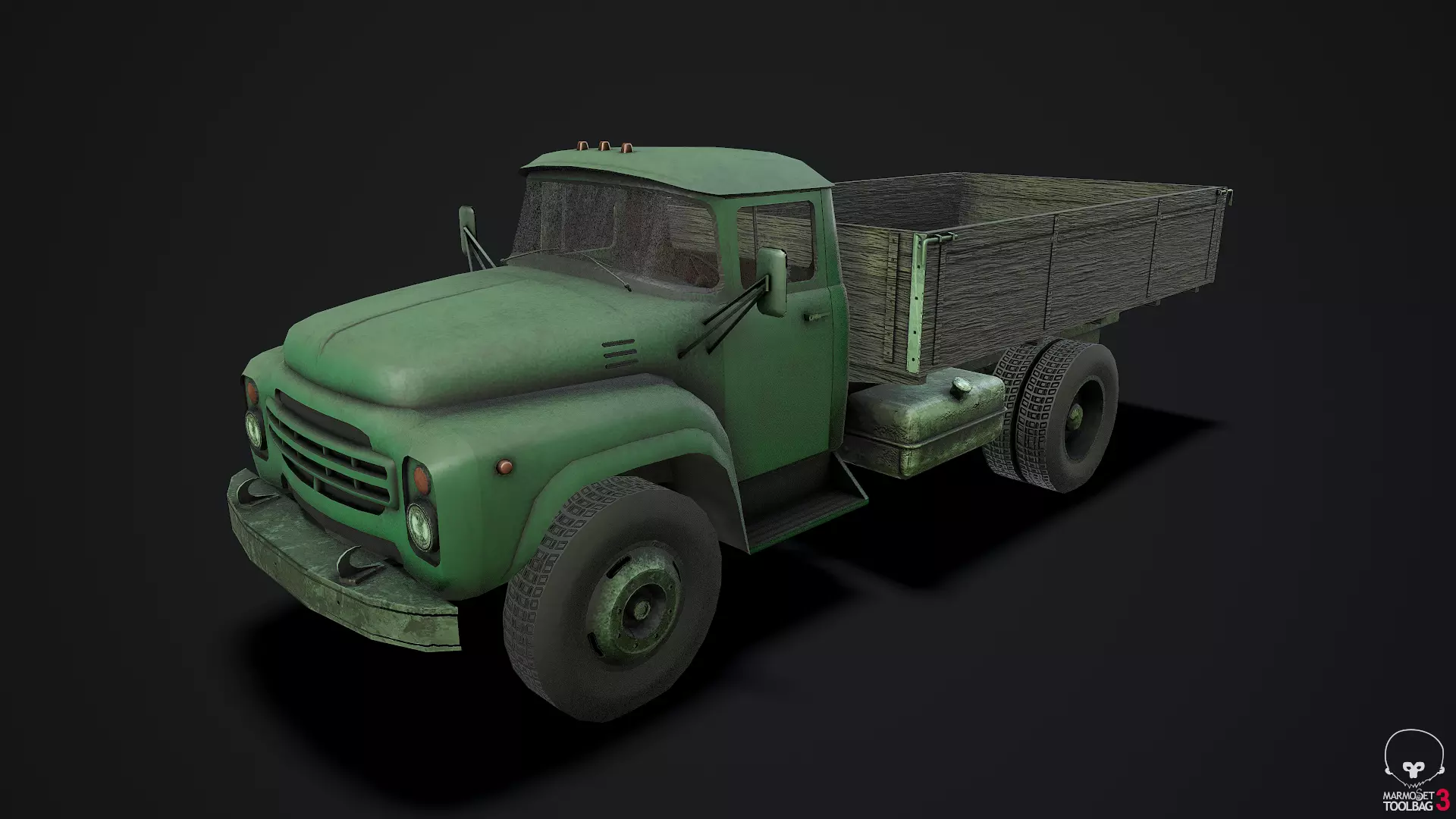 Gameready russian truck Low-poly 3D model_0