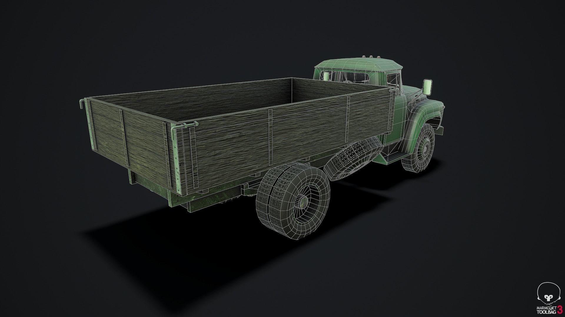 Gameready russian truck Low-poly 3D model_4