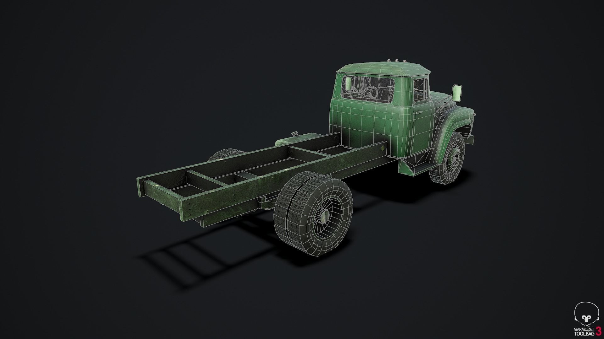 Gameready russian truck Low-poly 3D model_6