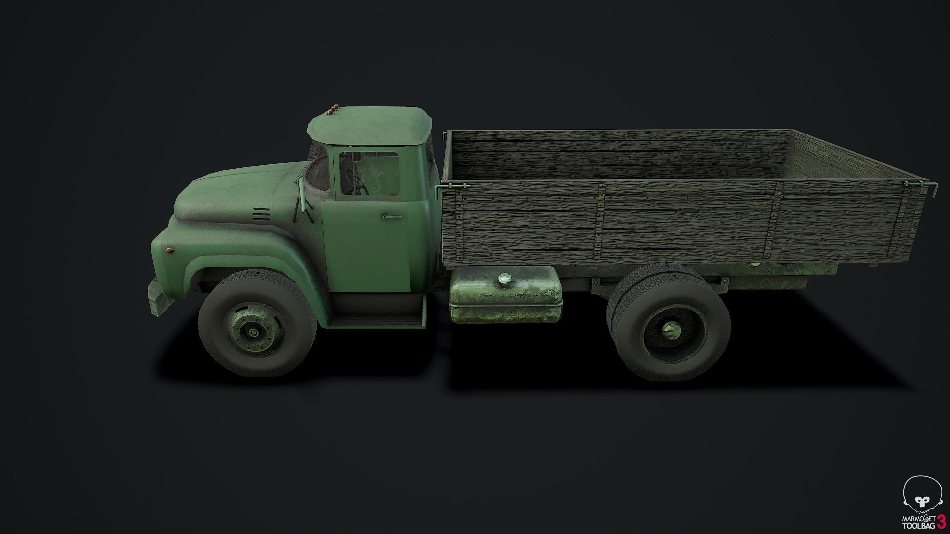 Gameready russian truck Low-poly 3D model_7