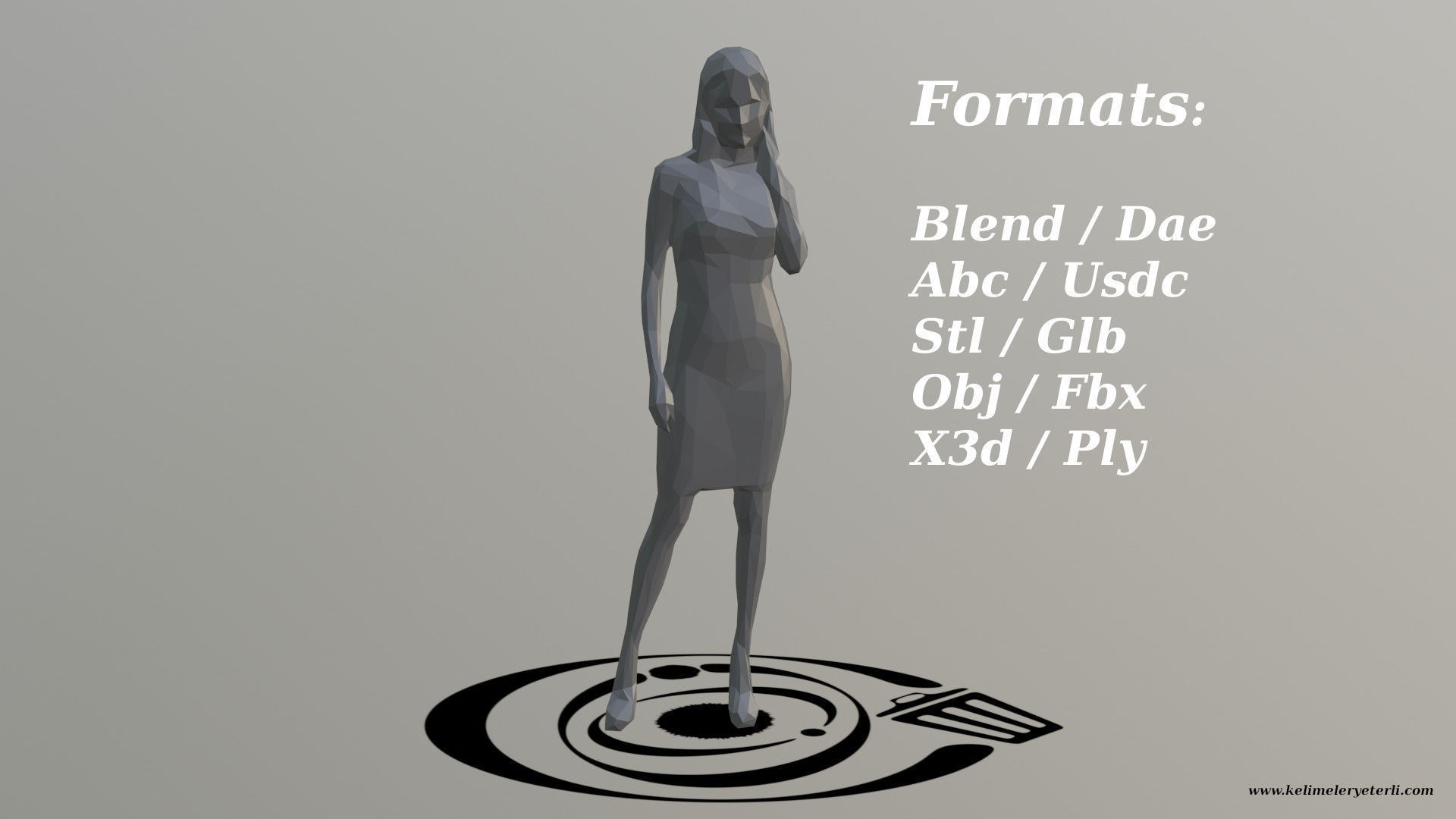 Human 078 LP R Low-poly 3D model_2