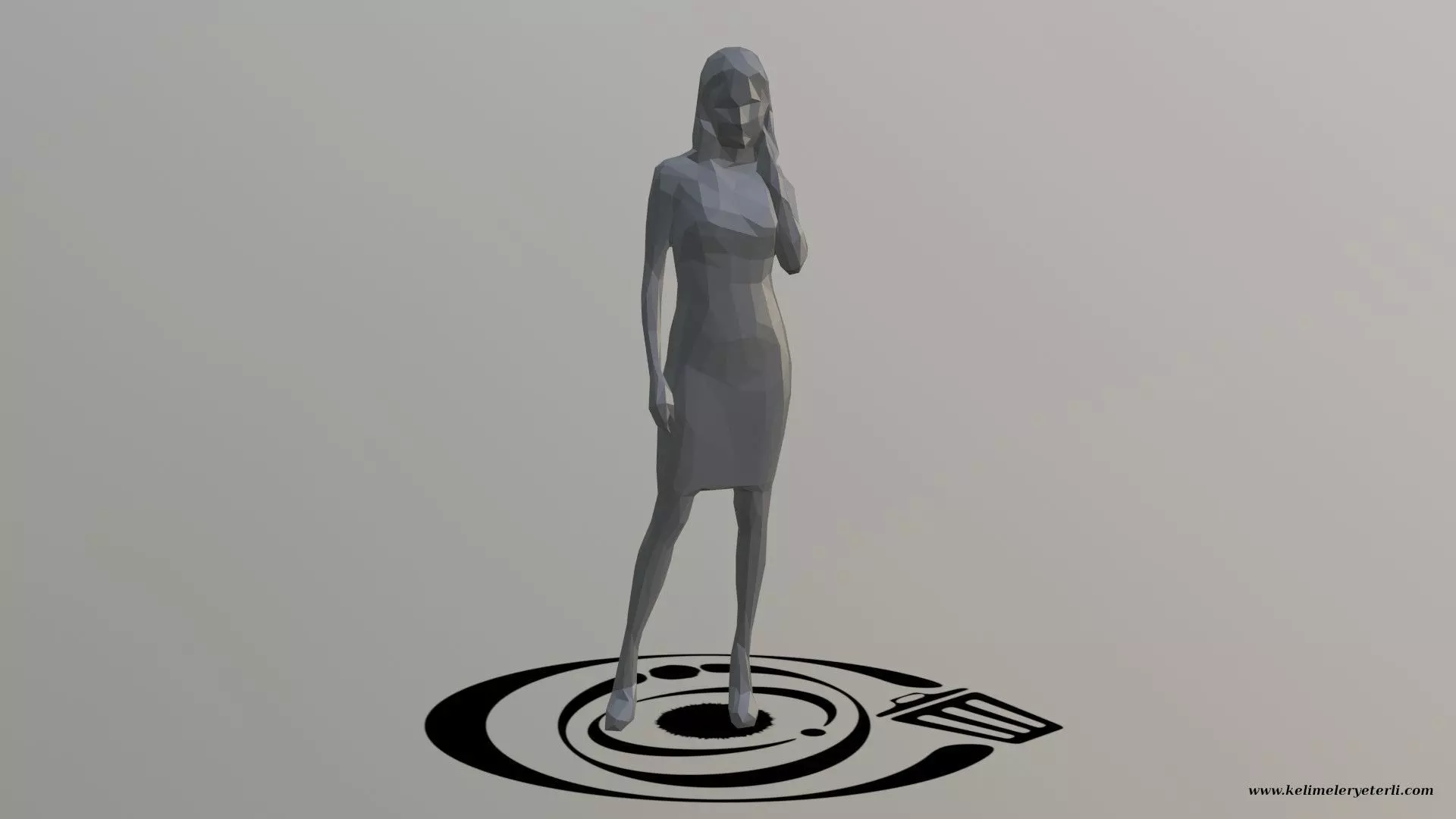 Human 078 LP R Low-poly 3D model_0