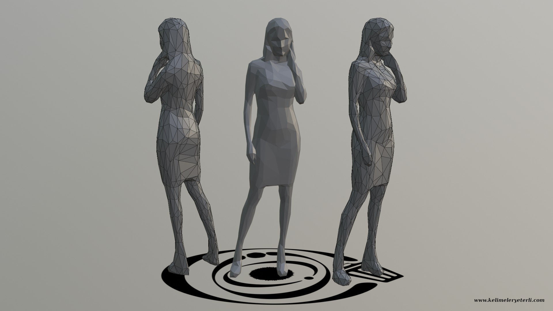 Human 078 LP R Low-poly 3D model_1