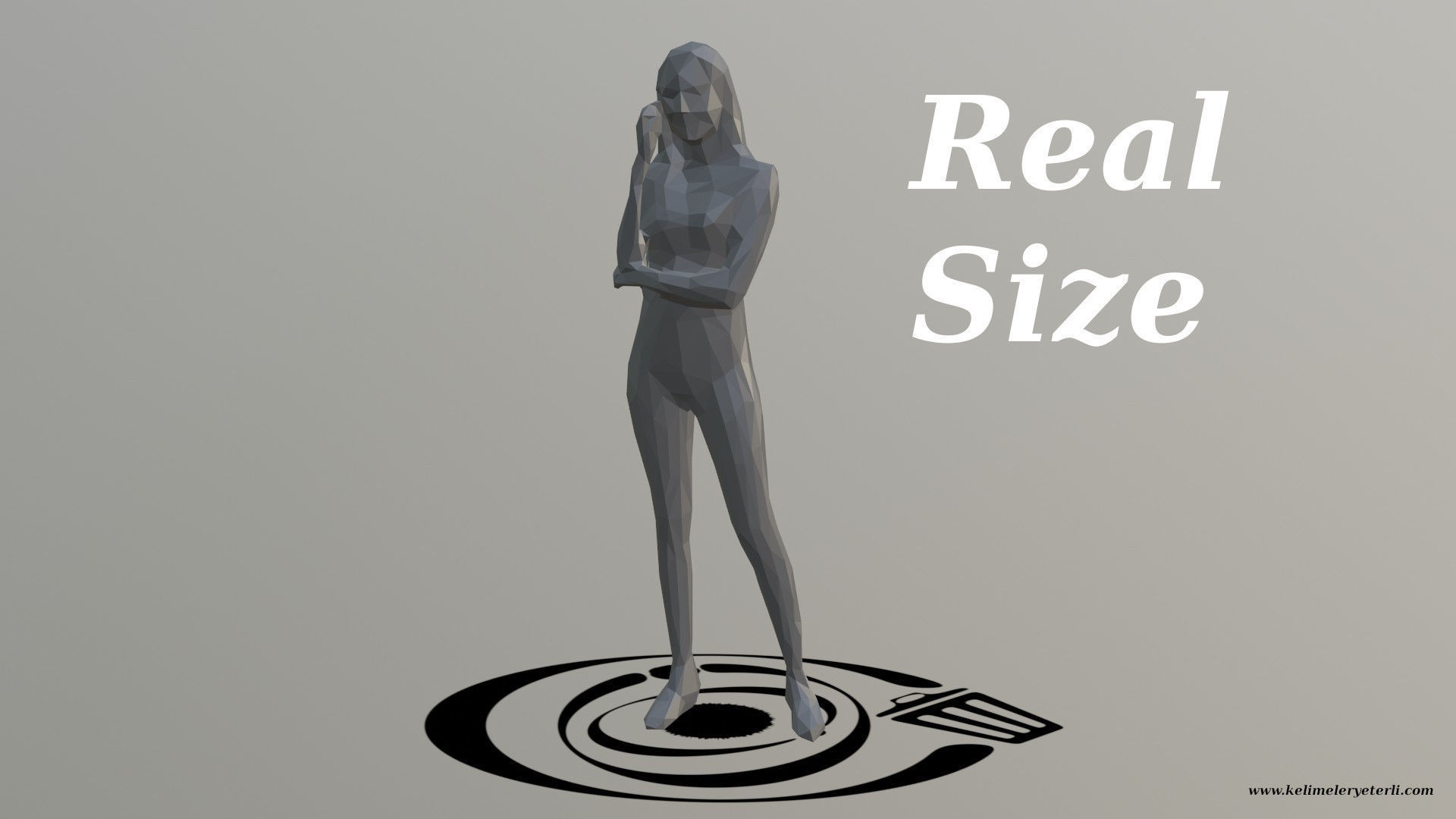 Human 079 LP R Low-poly 3D model_3