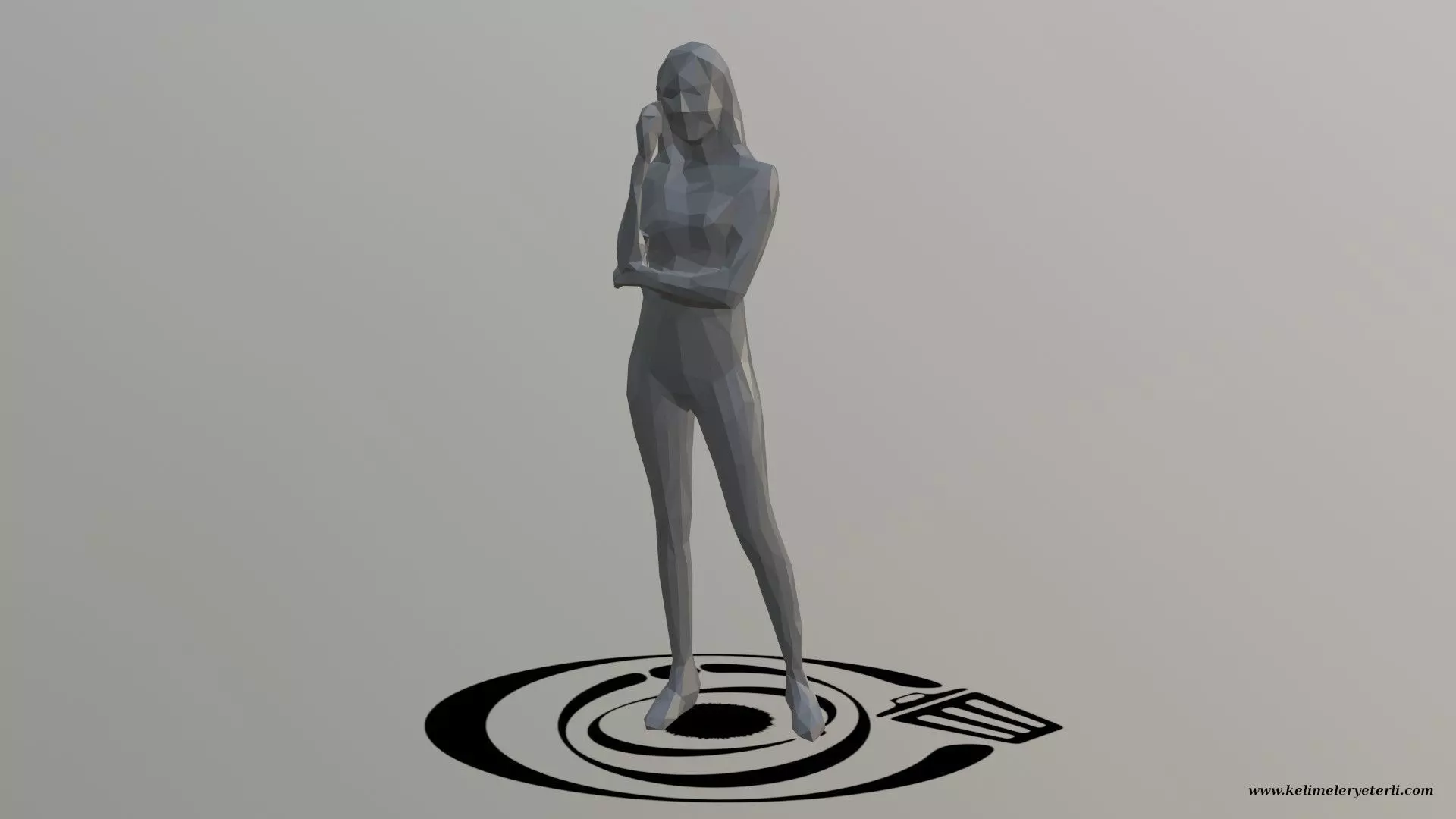 Human 079 LP R Low-poly 3D model_0