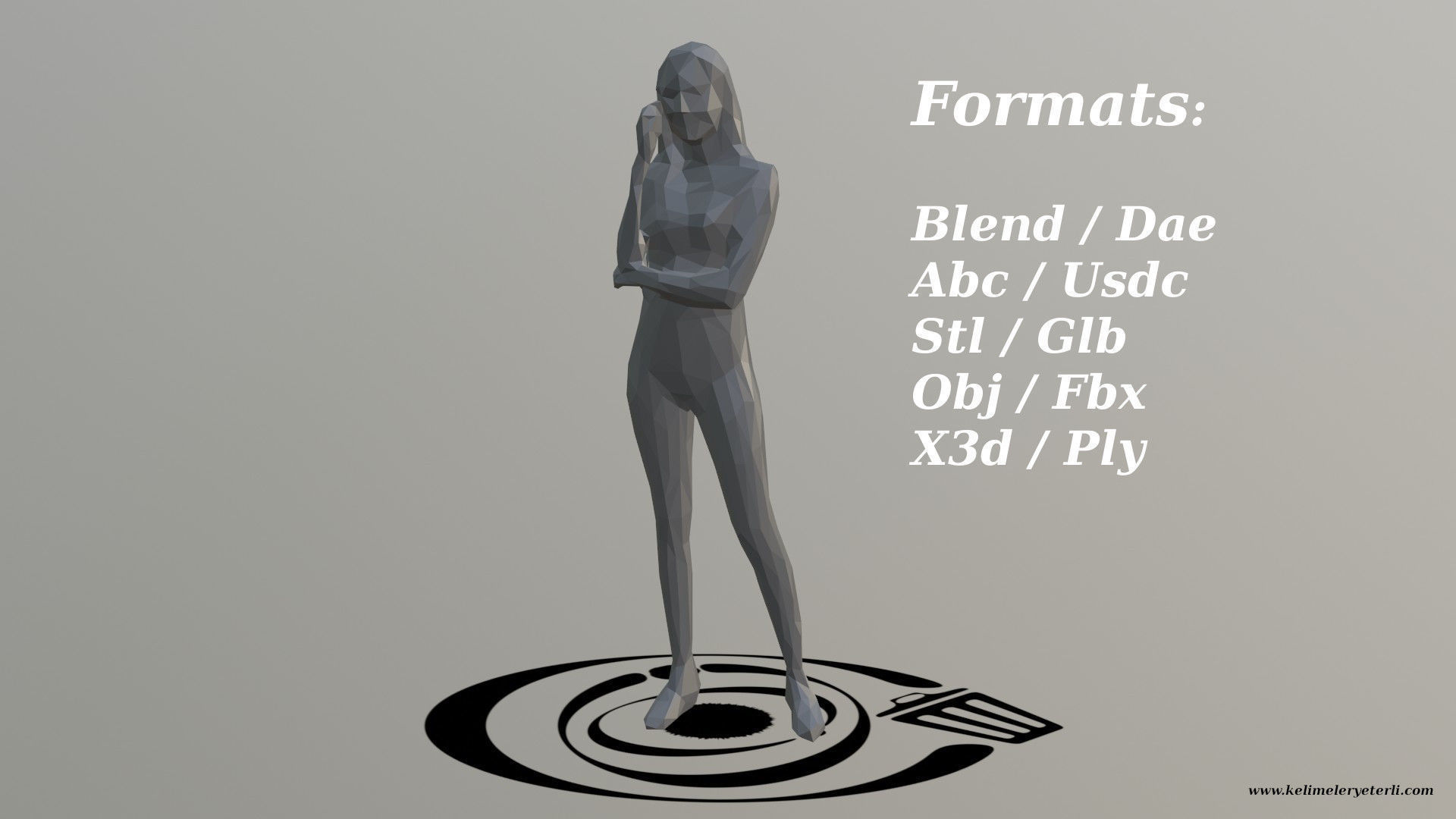 Human 079 LP R Low-poly 3D model_2