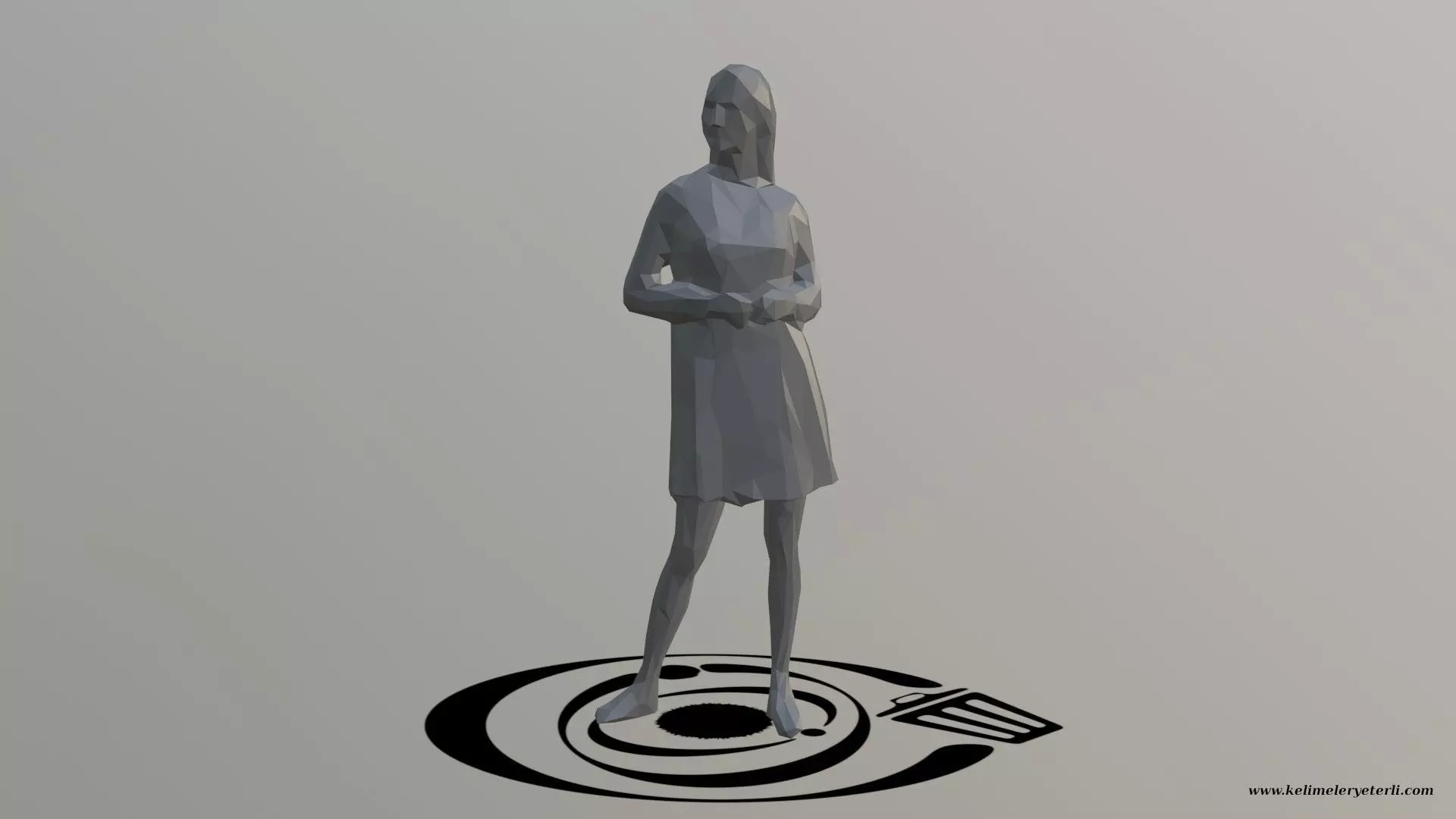 Human 080 LP R Low-poly 3D model_0