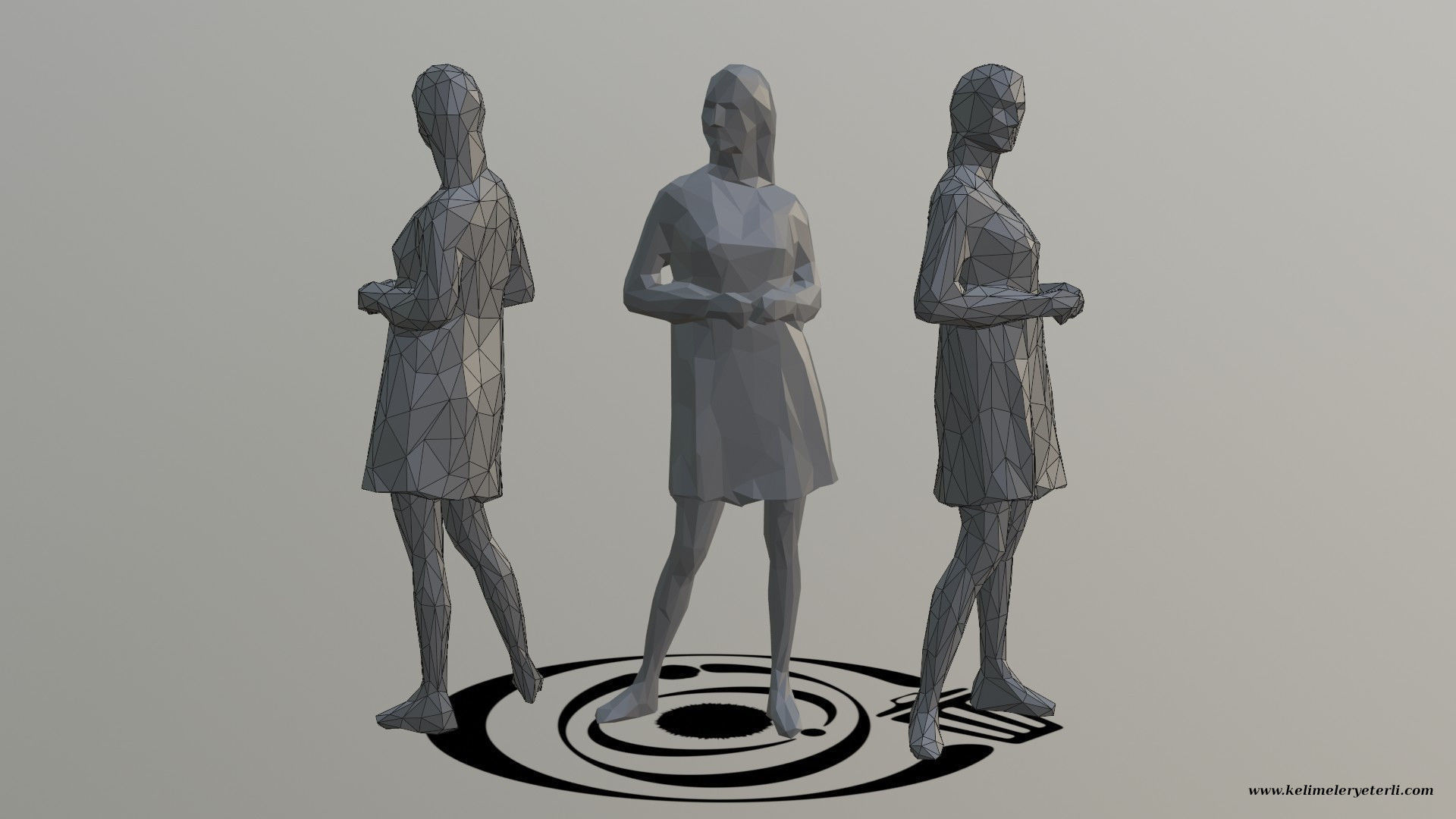 Human 080 LP R Low-poly 3D model_1
