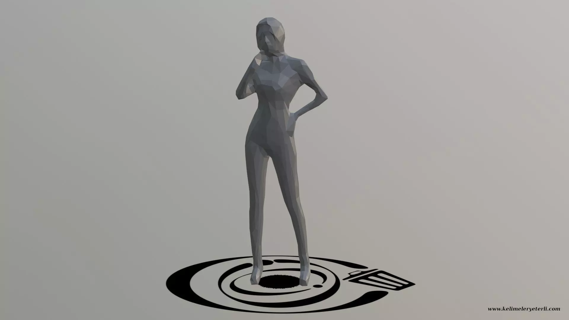 Human 081 LP R Low-poly 3D model_0