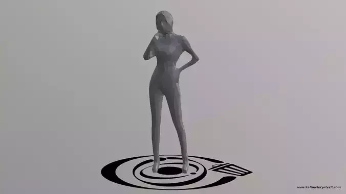 Human 081 LP R Low-poly 3D model
