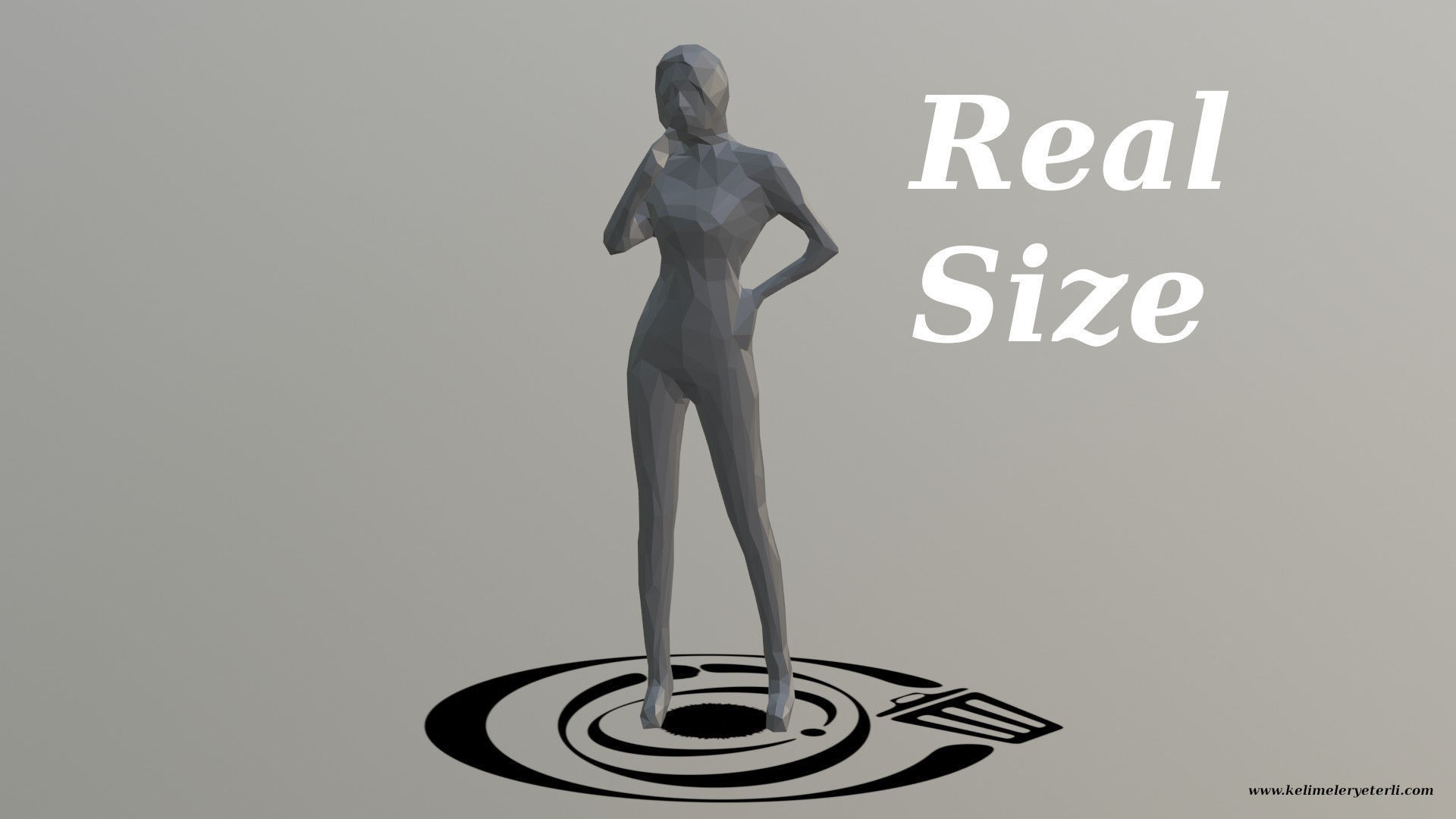 Human 081 LP R Low-poly 3D model_3