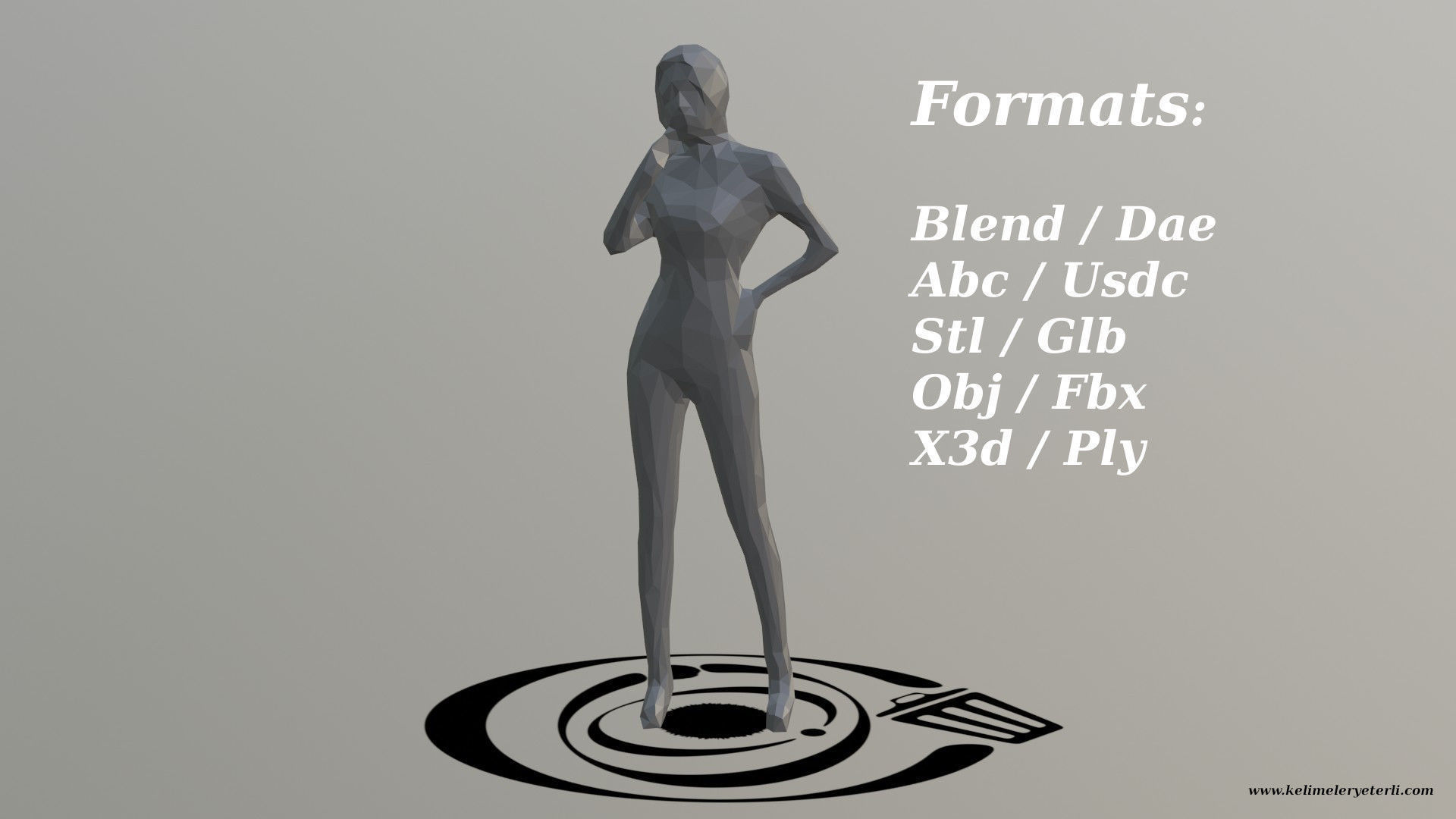 Human 081 LP R Low-poly 3D model_2