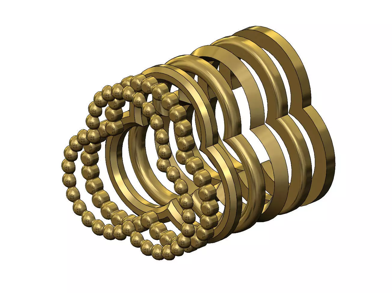 Trefoil shaped frames 3D print model_0