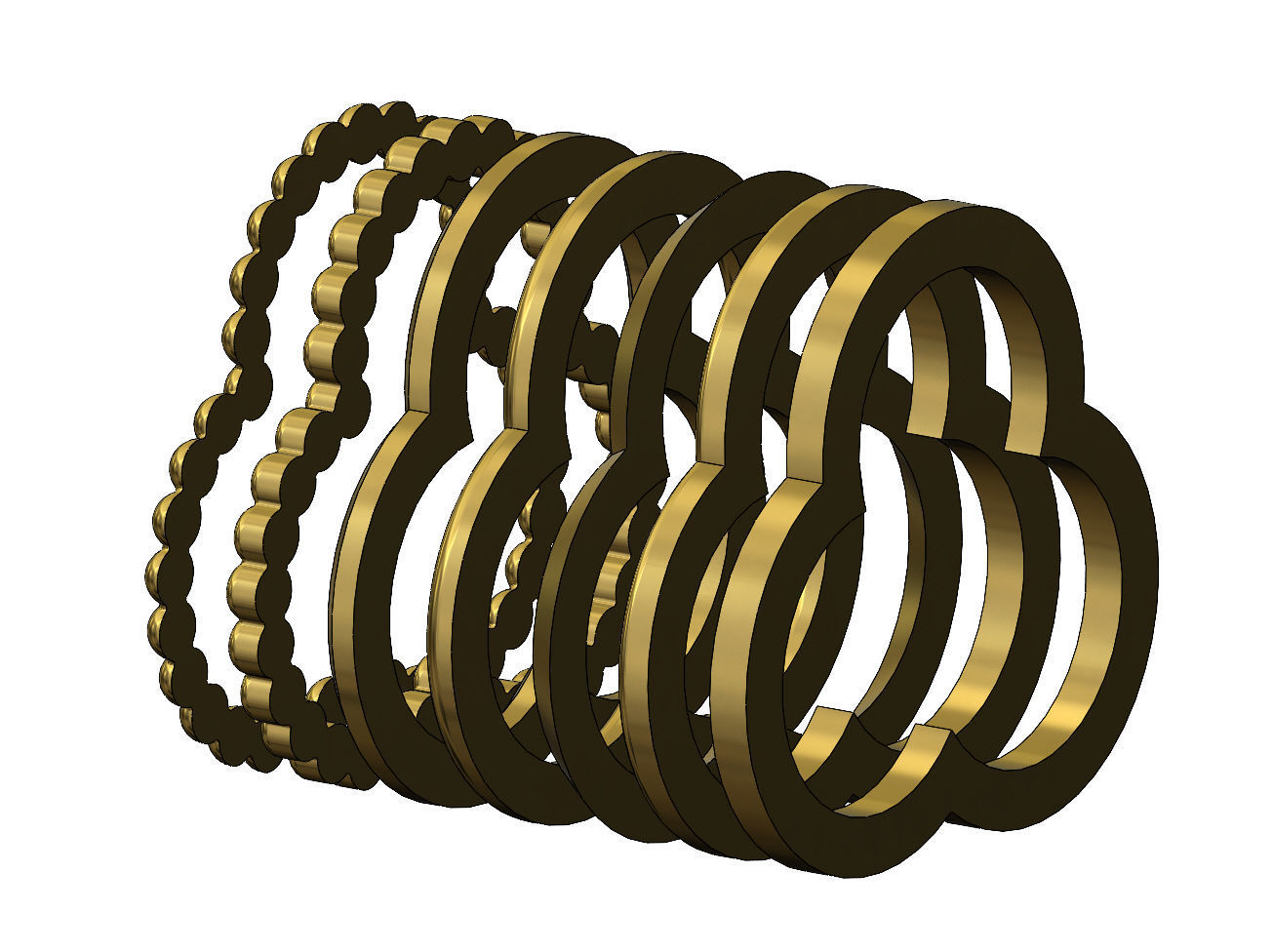 Trefoil shaped frames 3D print model_7