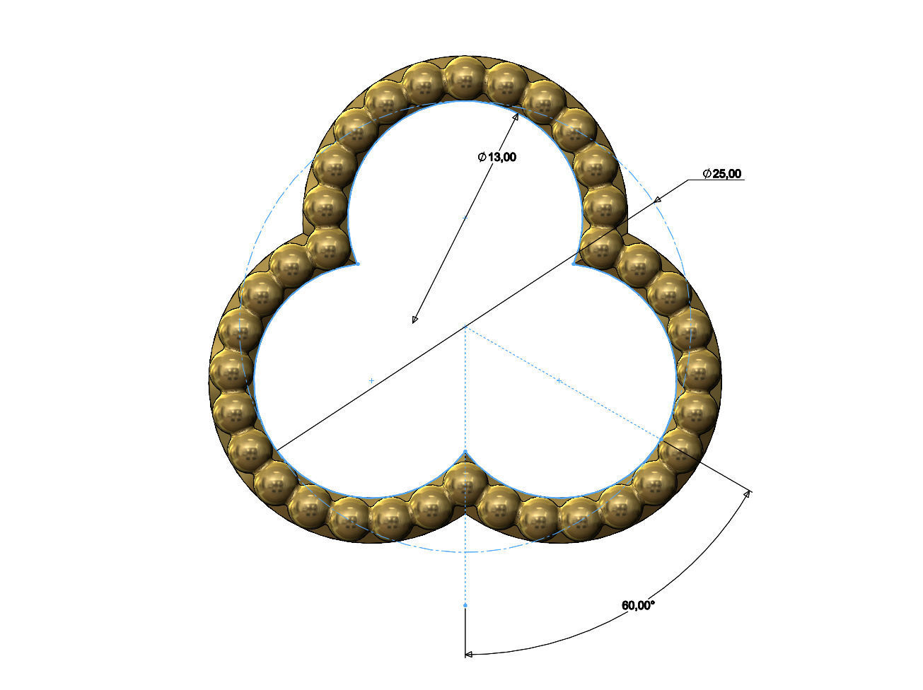 Trefoil shaped frames 3D print model_4