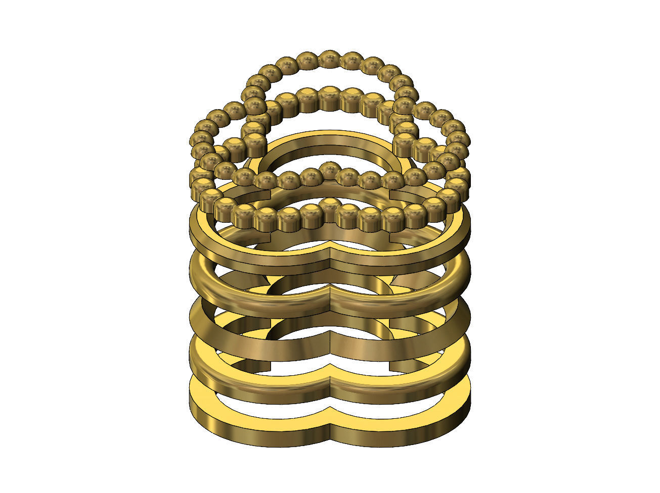 Trefoil shaped frames 3D print model_2