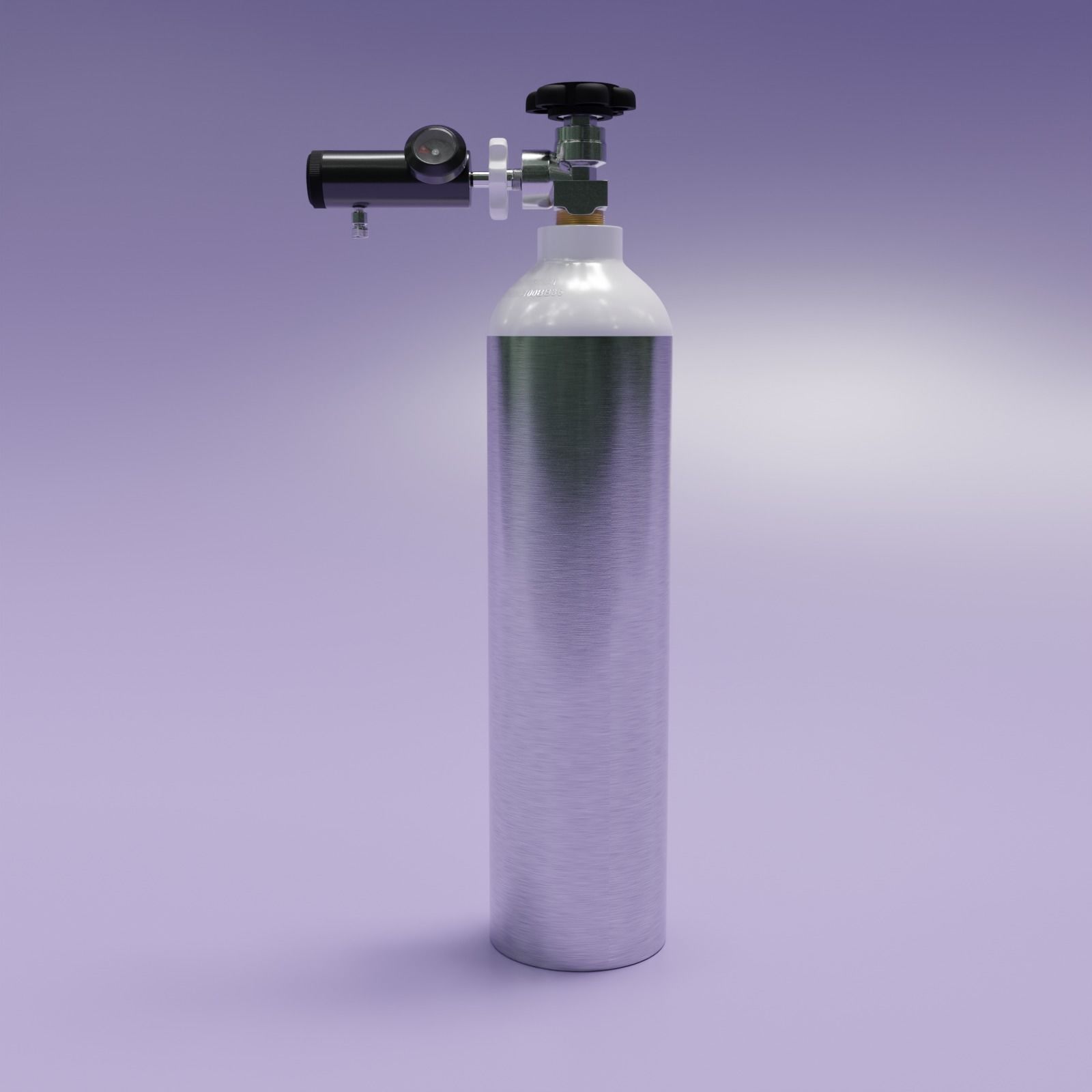 Portable Oxygen Cylinder Kit 3D model_2