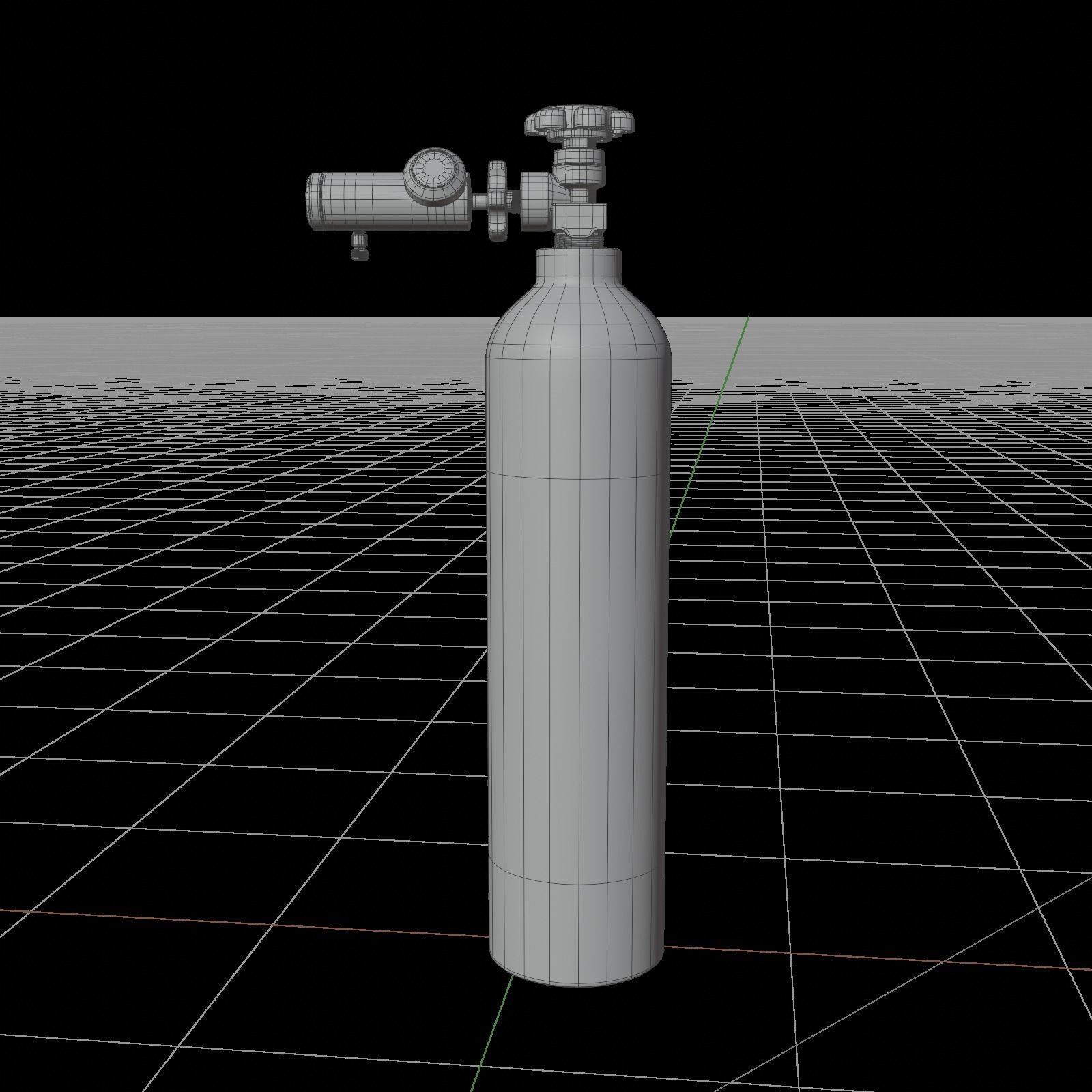 Portable Oxygen Cylinder Kit 3D model_6