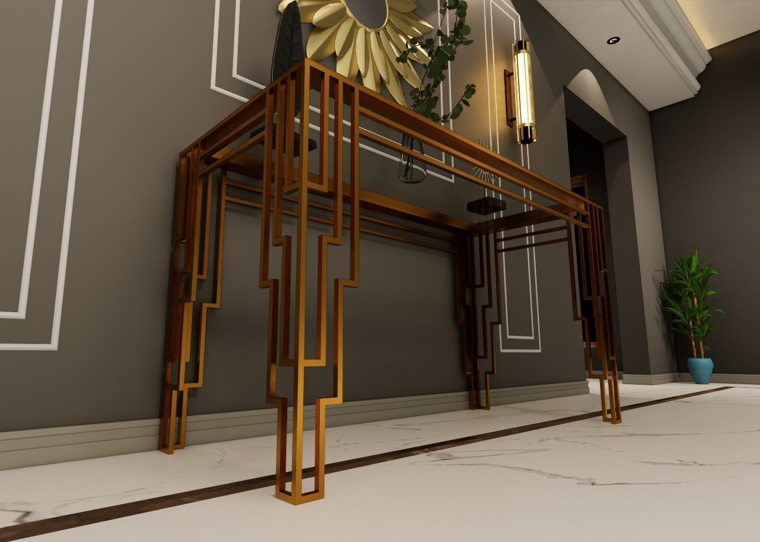 Console table -Revit 2020- Free 3D model_2