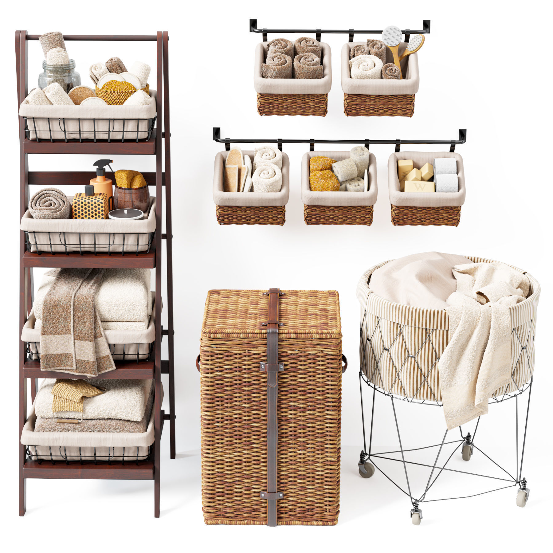 LAUNDRY SET 01 3D model_1