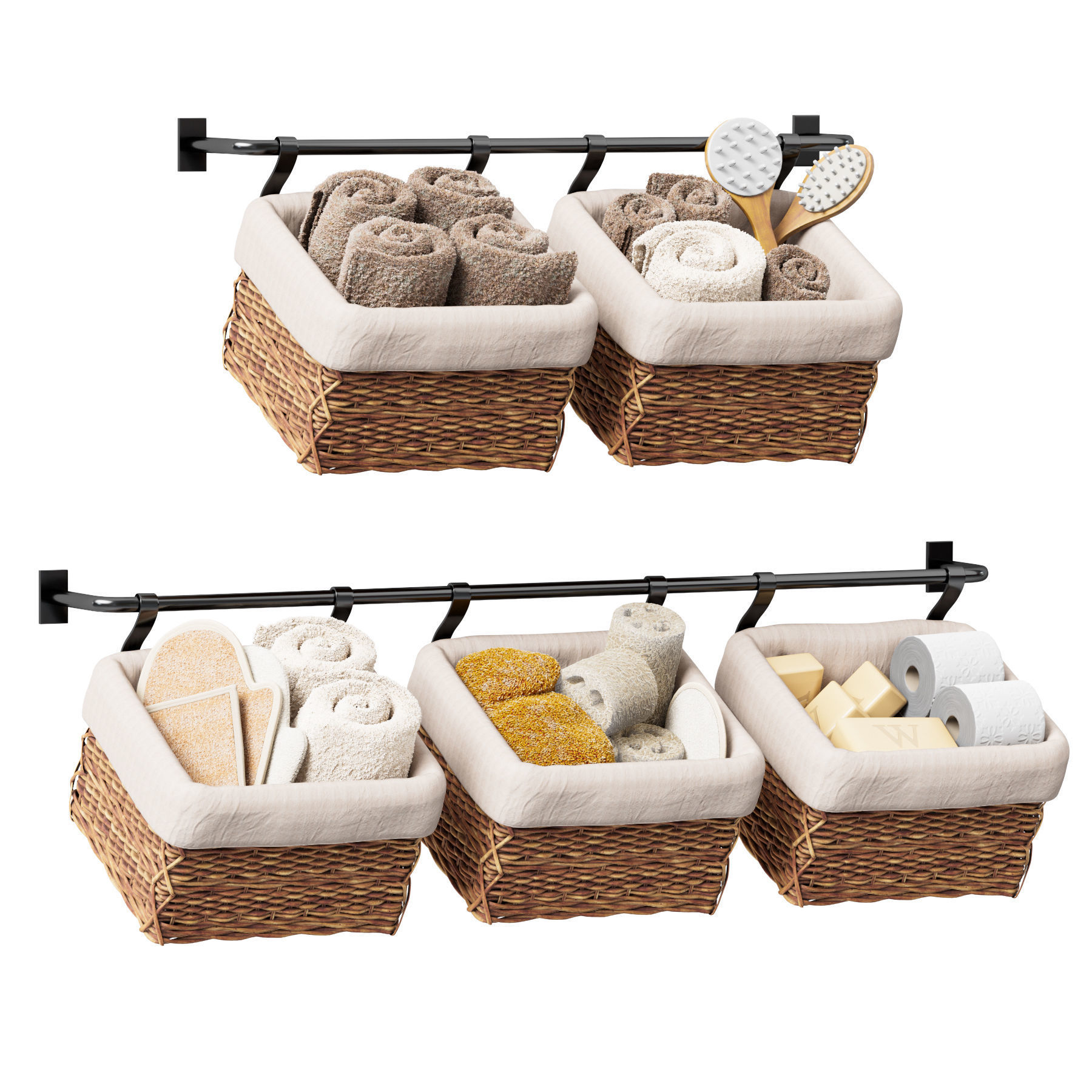 LAUNDRY SET 01 3D model_2