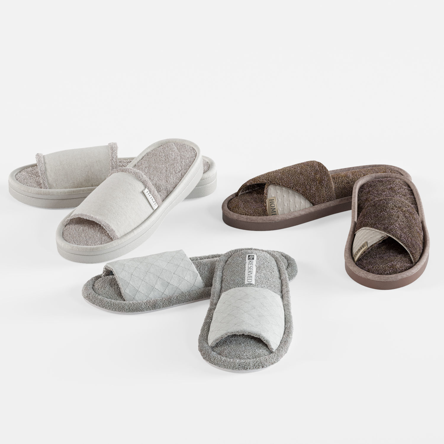 Bathroom decor set 3D model_3