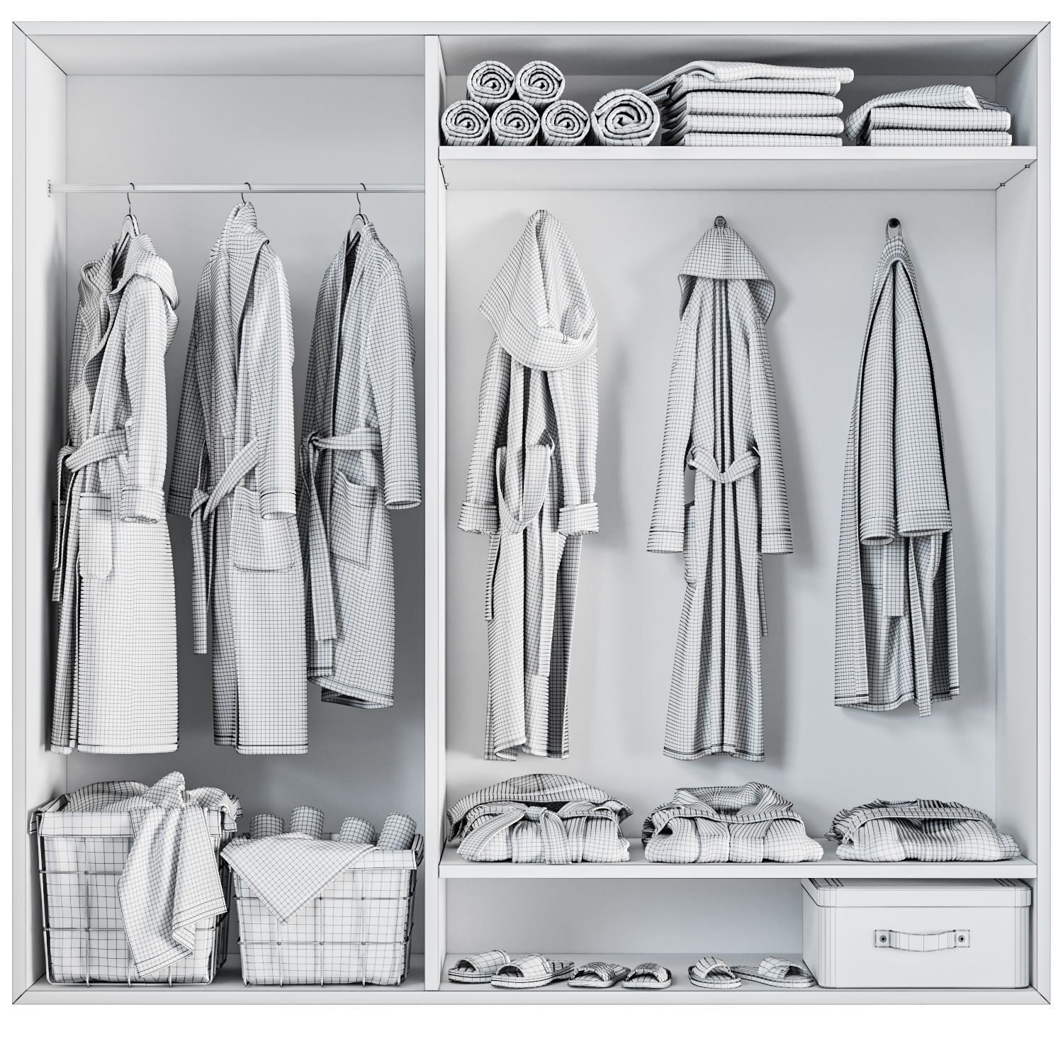 Bathroom decor set 3D model_4