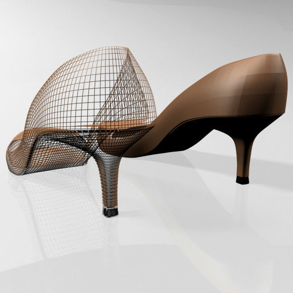 Pointed-Toe Stiletto Sandals 01 3D model_16