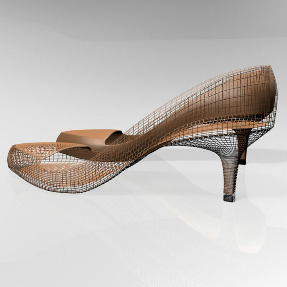 Pointed-Toe Stiletto Sandals 01 3D model_15