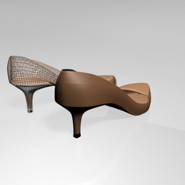 Pointed-Toe Stiletto Sandals 01 3D model_6