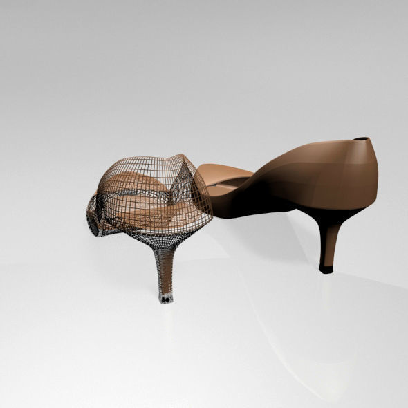 Pointed-Toe Stiletto Sandals 01 3D model_8