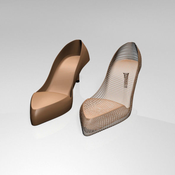 Pointed-Toe Stiletto Sandals 01 3D model_1