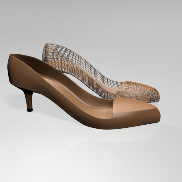 Pointed-Toe Stiletto Sandals 01 3D model_4