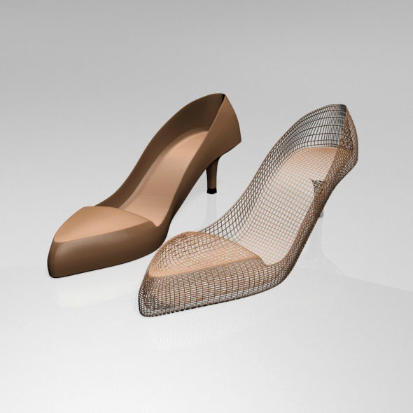 Pointed-Toe Stiletto Sandals 01 3D model_12